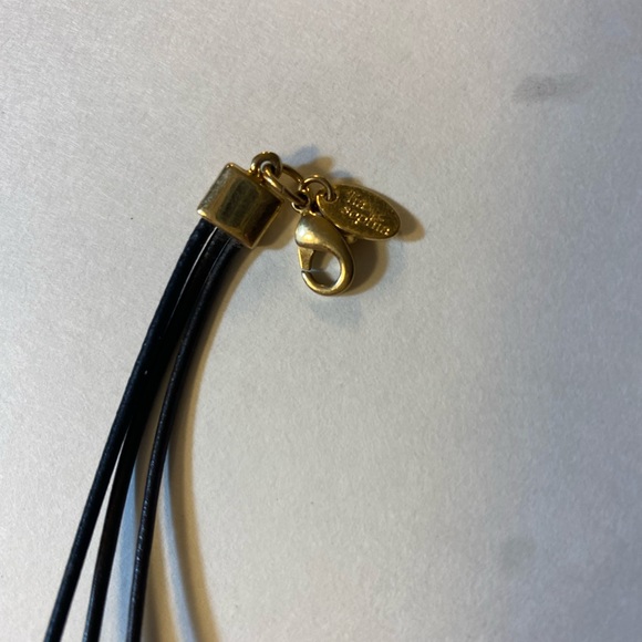 Lia Sophia, Vintage, Necklace, Gold & Black, w Gold Round Pendant (removable) - Picture 5 of 6